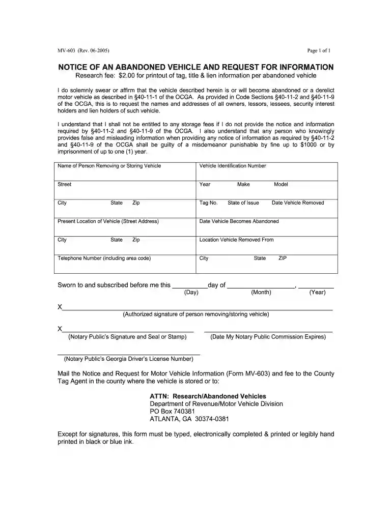 mv 603 form Preview on Page 1