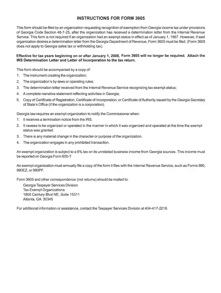 form 3605 Preview on Page 1