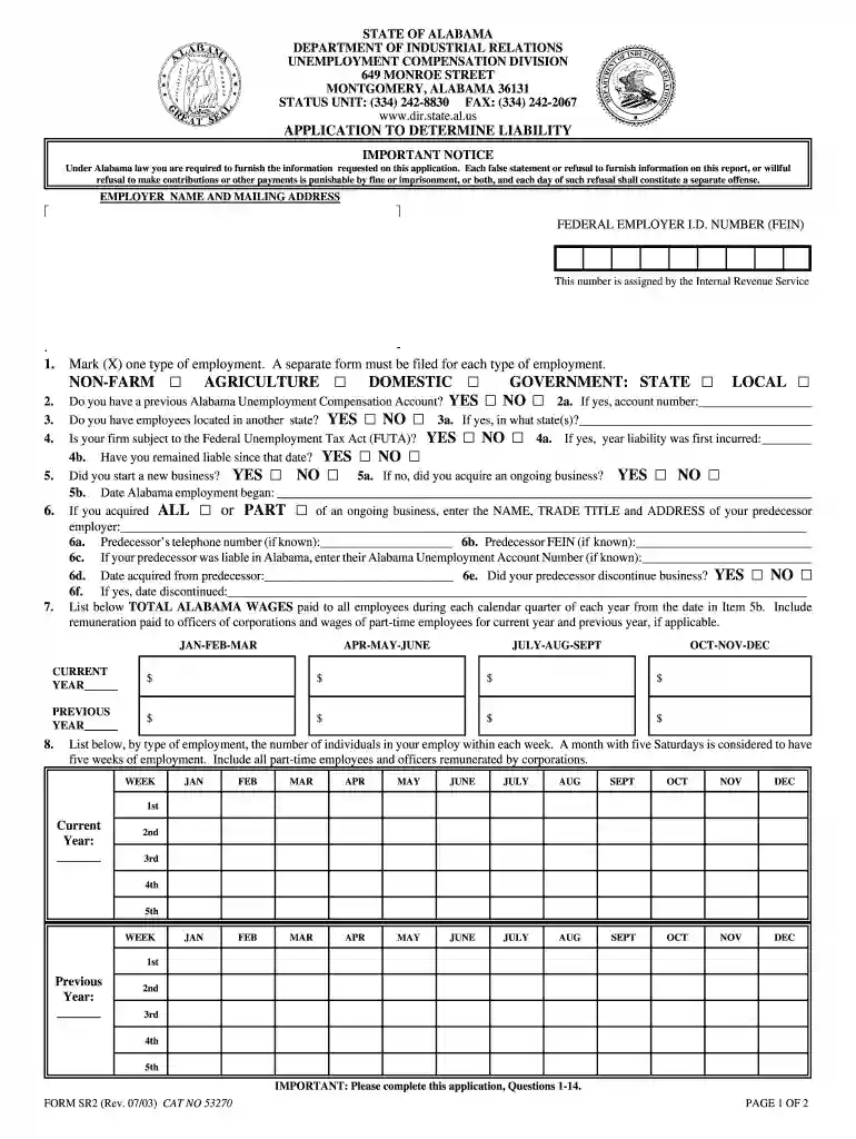 sr2 form Preview on Page 1