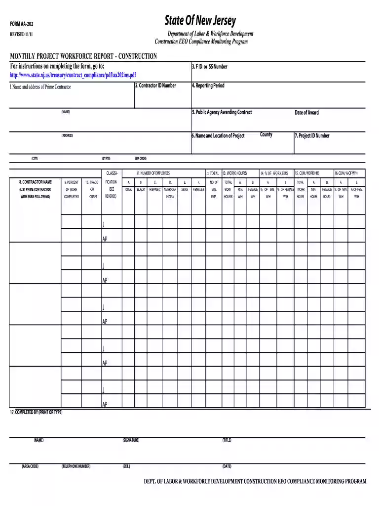 aa202 form Preview on Page 1