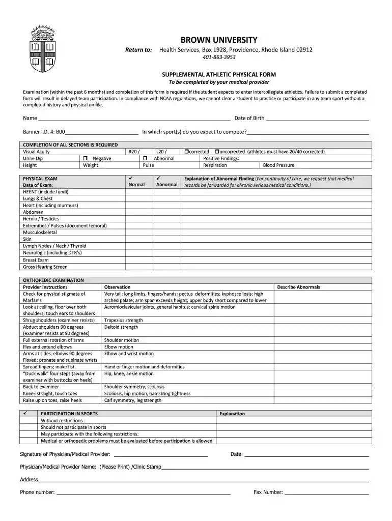 filled out physical form Preview on Page 1