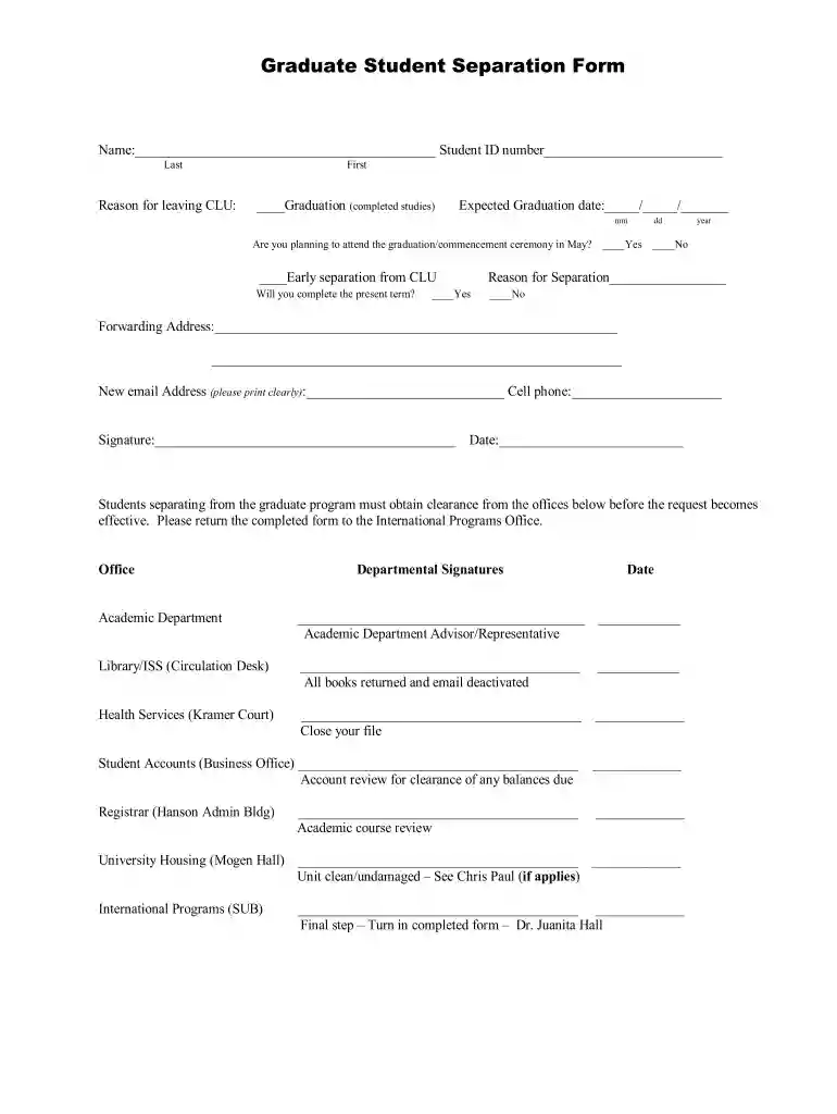 student separation online make Preview on Page 1