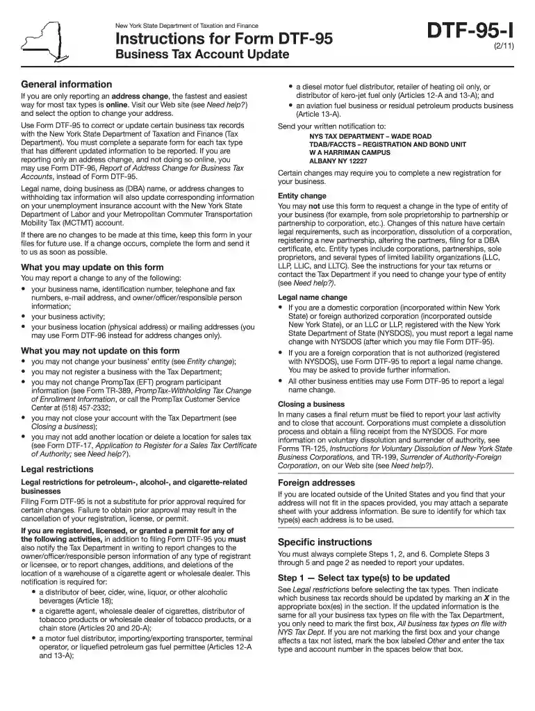 dtf 95 form Preview on Page 1