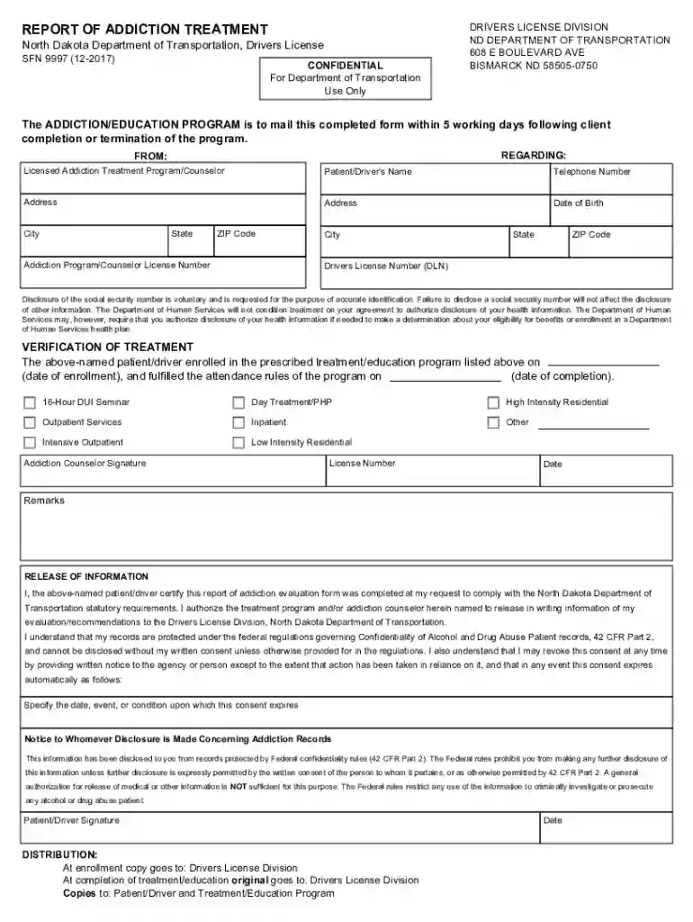 09997-Addiction Treatment Rpt ( - North Dakota Department of - dot nd Preview on Page 1