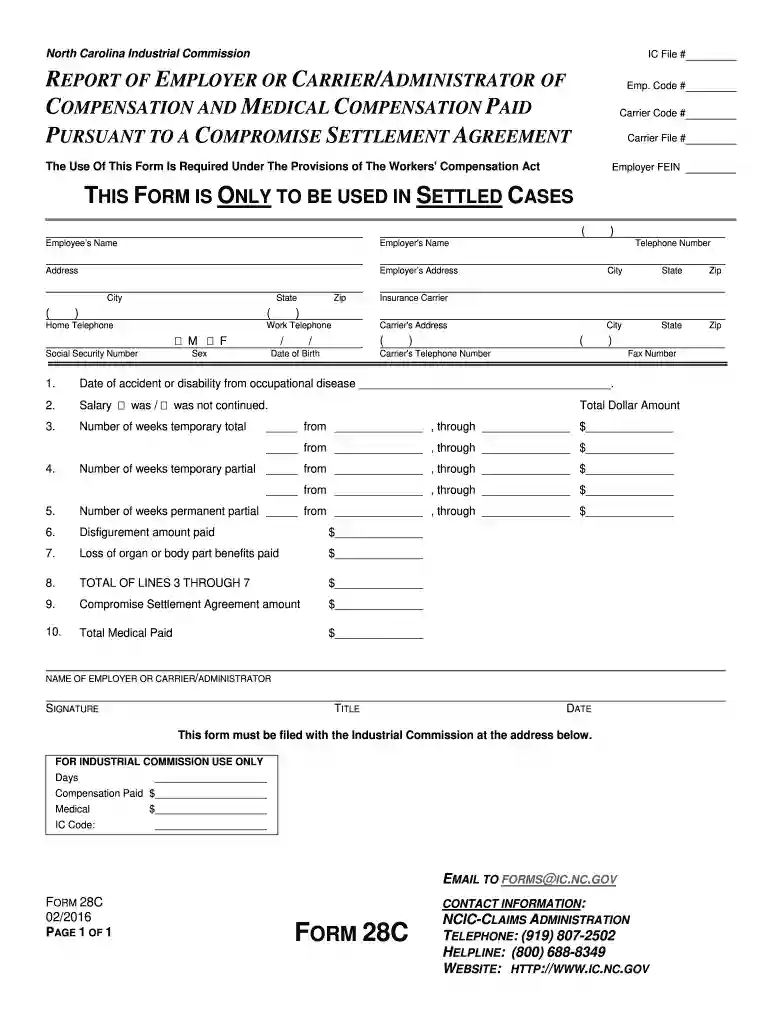 form 28c Preview on Page 1