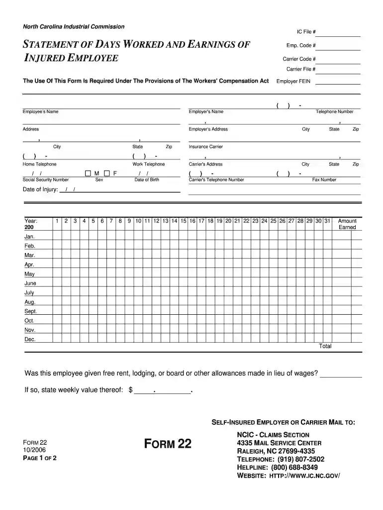 form 22 Preview on Page 1