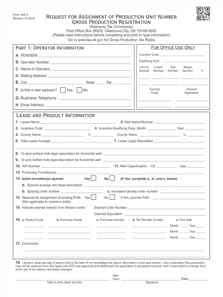 state of oklahoma 320a 2011 form Preview on Page 1