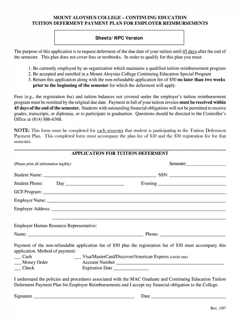 sheetz tuition reimbursement form Preview on Page 1