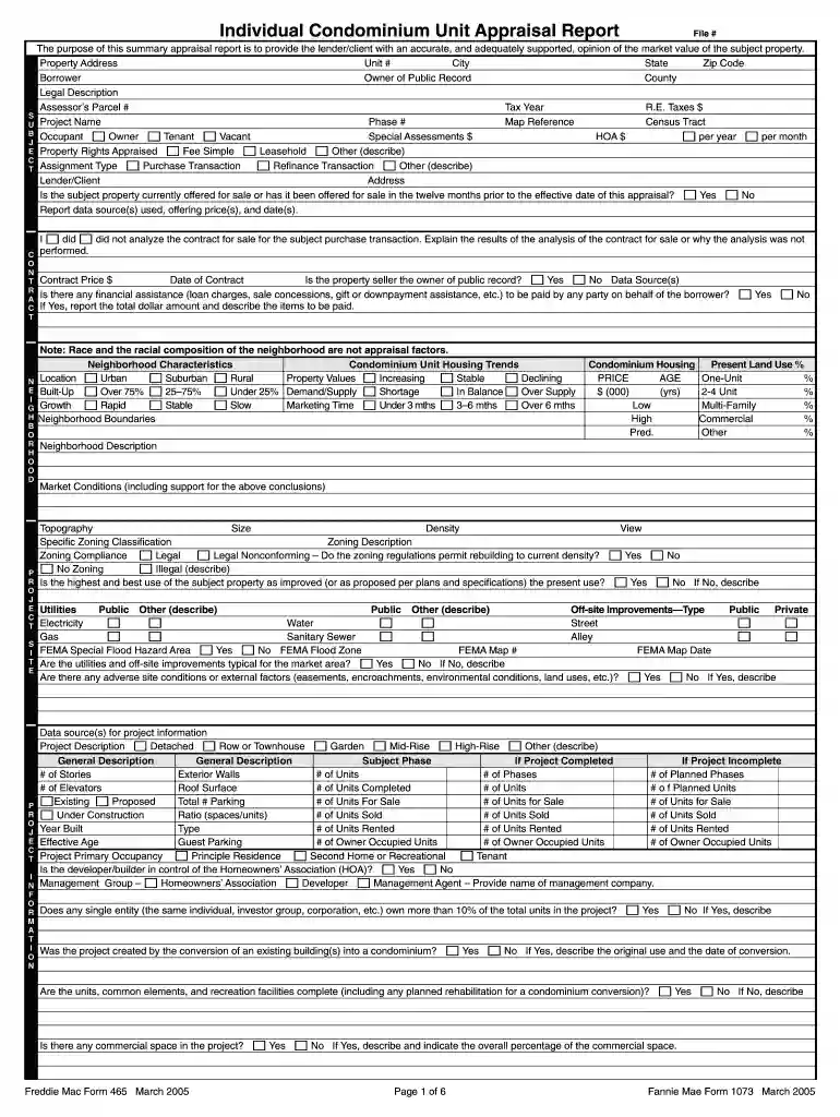 fannie mae form Preview on Page 1