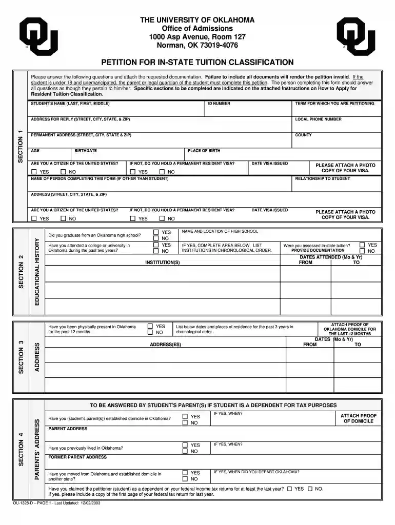 residency petition oklahoma Preview on Page 1