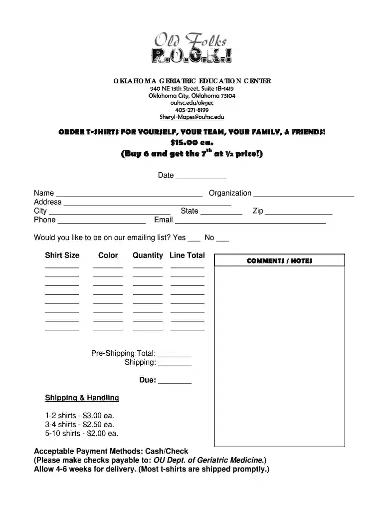 order form template free Preview on Page 1
