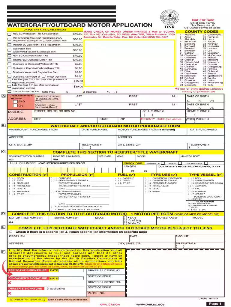 scdnr boat registration lookup Preview on Page 1
