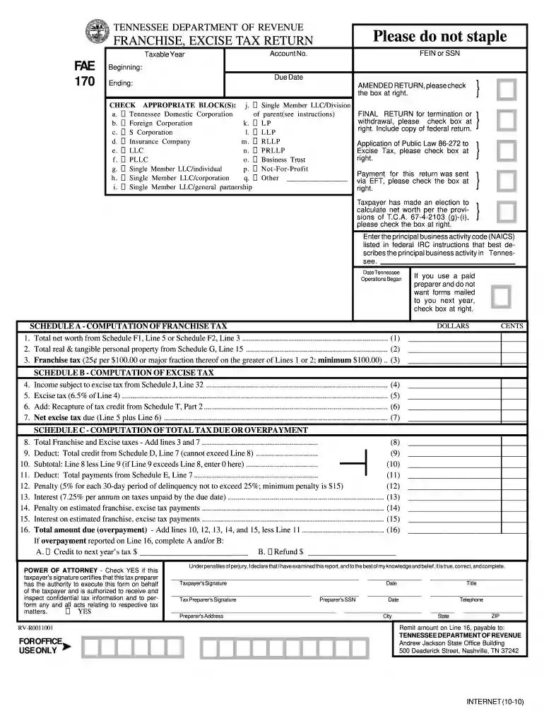 form fae 170 2010 Preview on Page 1