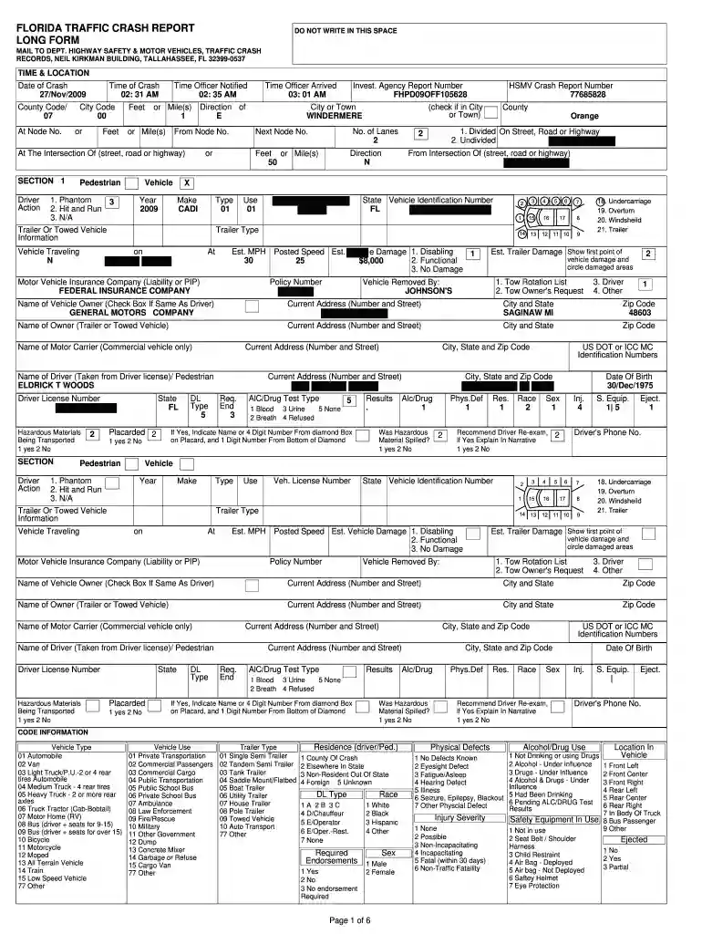 florida highway patrol crash reports Preview on Page 1