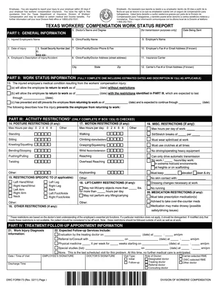 dwcform73 2011 Preview on Page 1