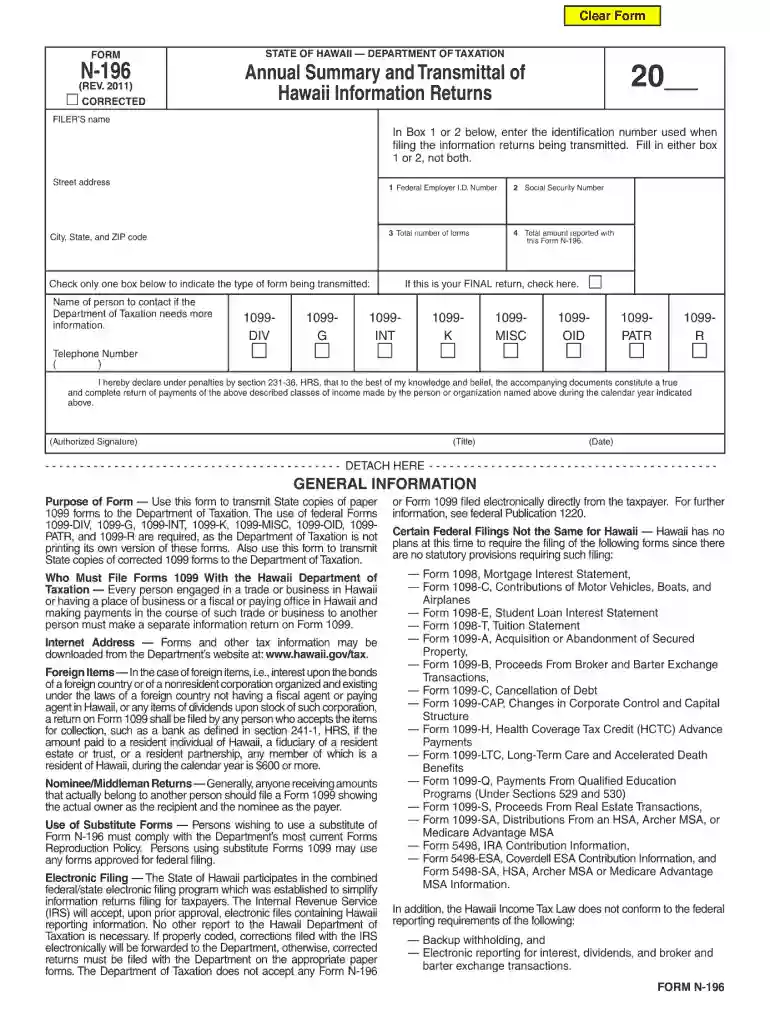 form n 196 2011 Preview on Page 1