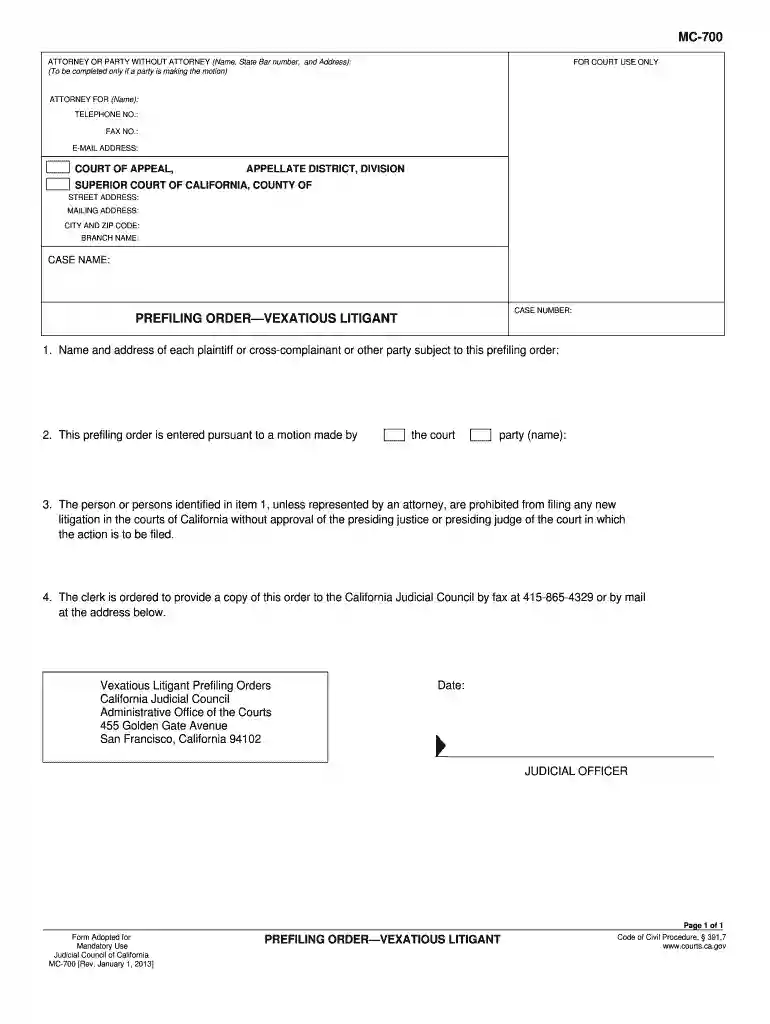 vexatious litigant Preview on Page 1