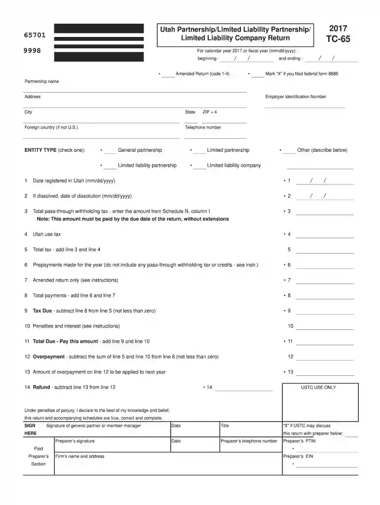 utah tc 65 2012 form Preview on Page 1