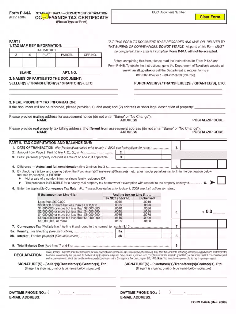 2009 form p 64a Preview on Page 1