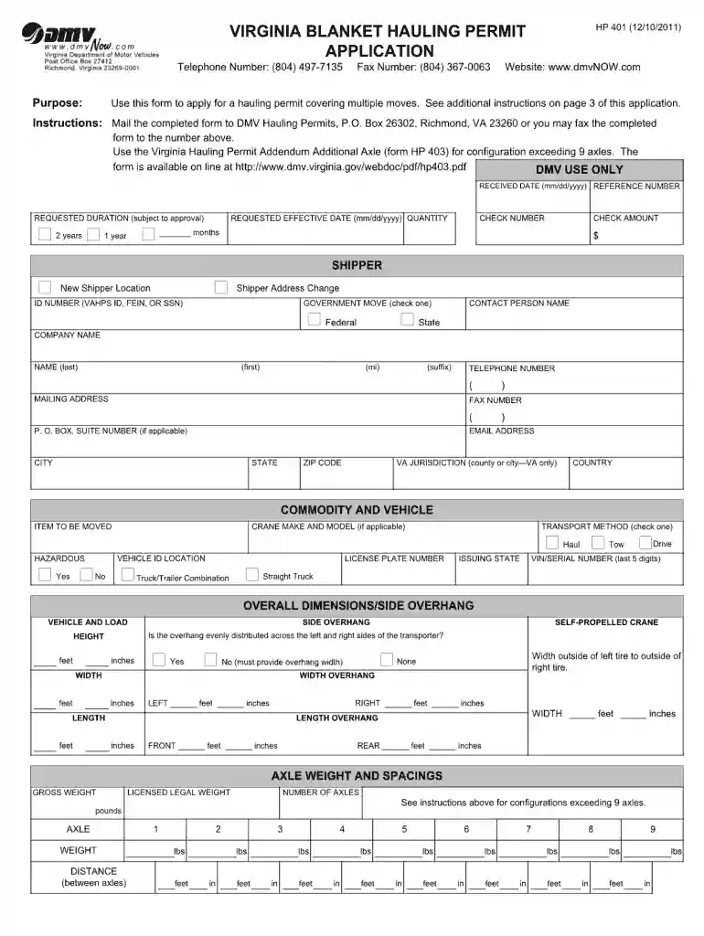 virginia form hp 401DocHubcom 2011 Preview on Page 1