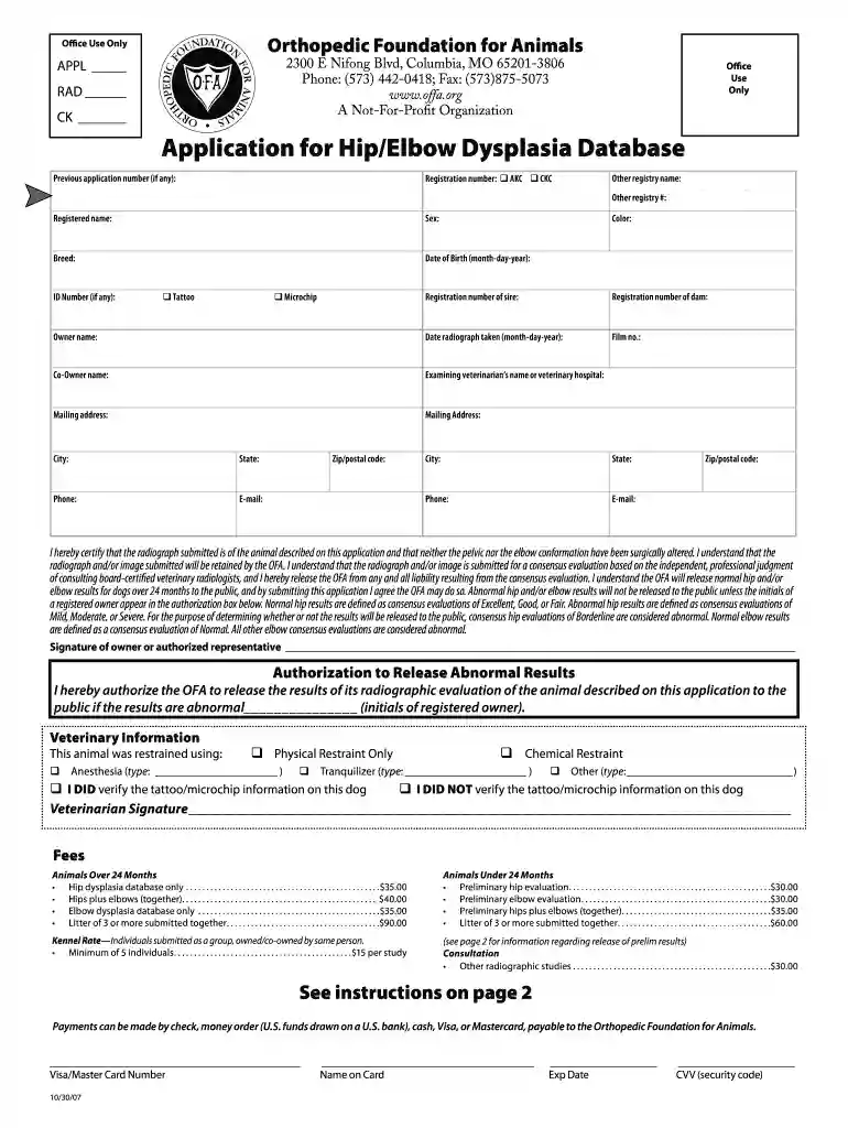 ofa forms Preview on Page 1