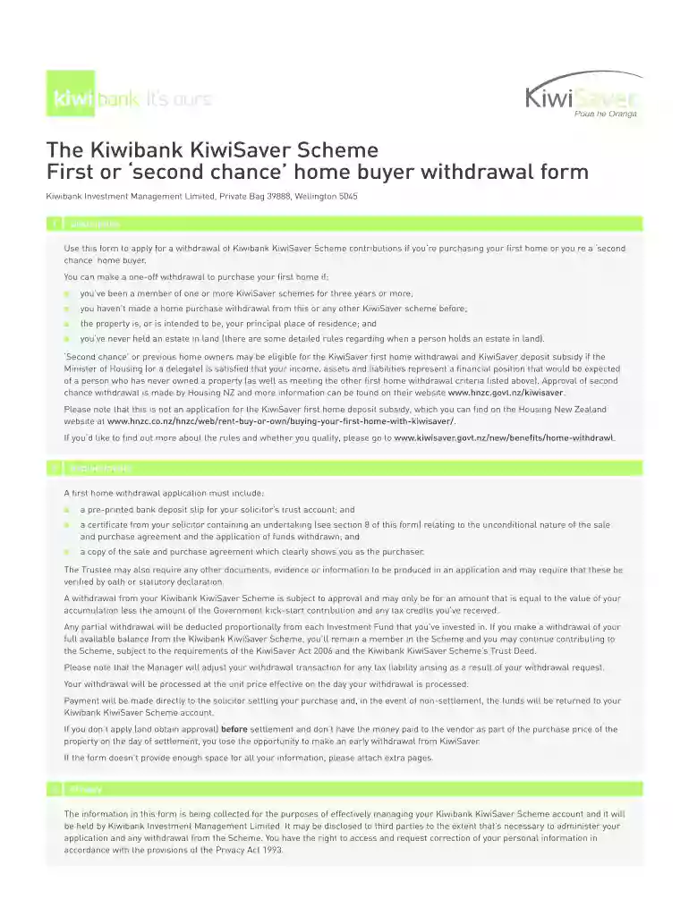 kiwisaver withdrawal Preview on Page 1