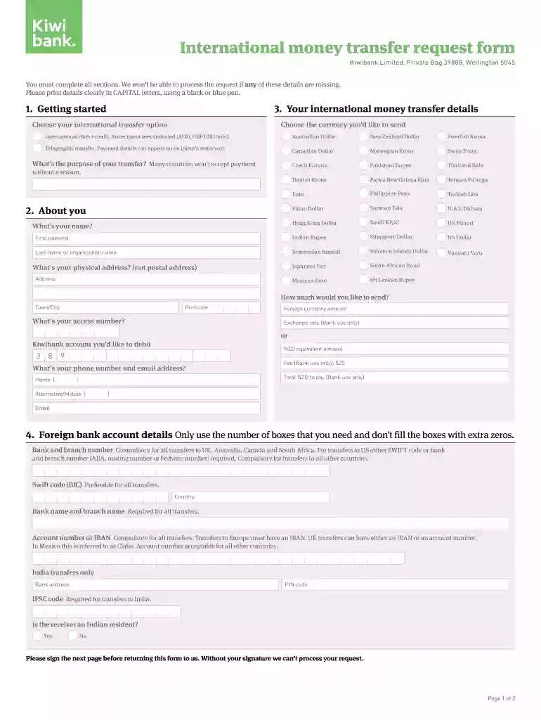 kiwibank iban number Preview on Page 1