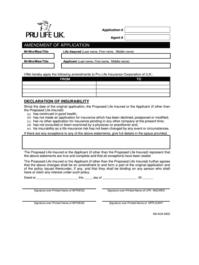 pru life uk downloadable forms Preview on Page 1