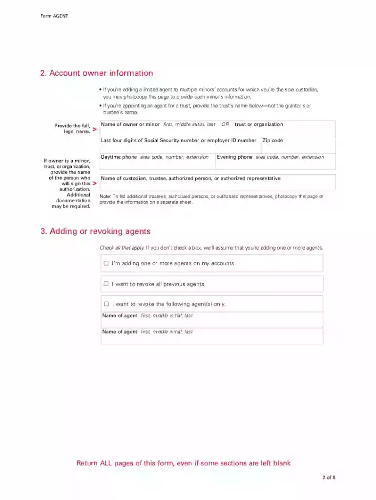 vanguard full agent authorization form Preview on Page 1