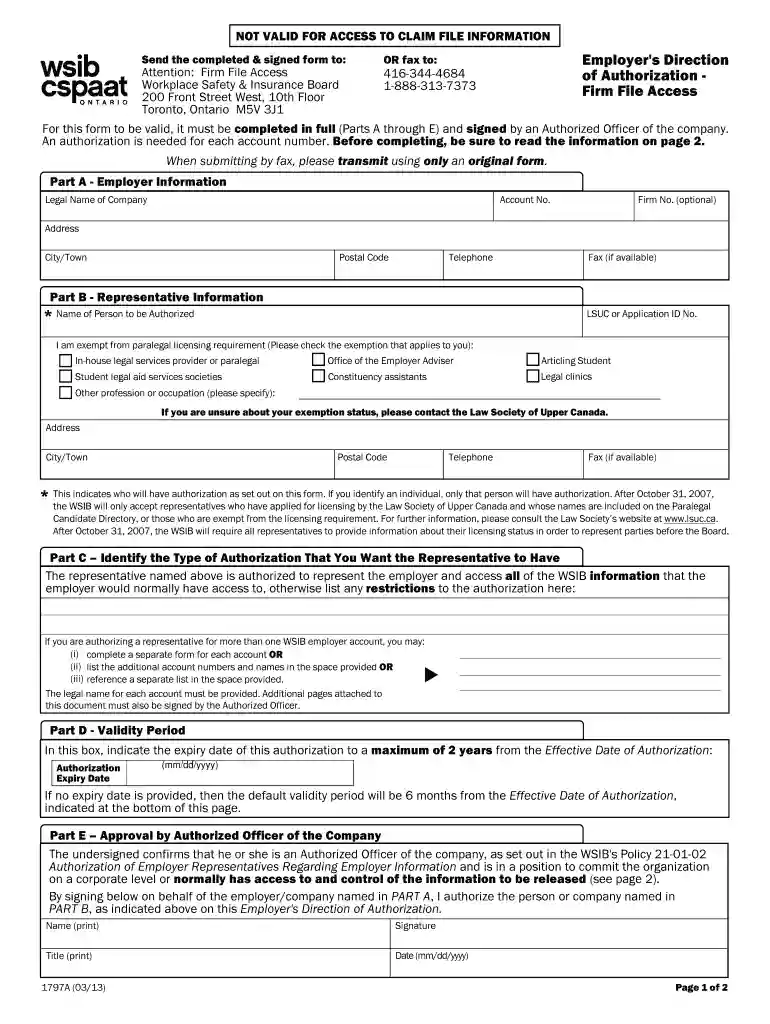 wsib reconciliation form Preview on Page 1