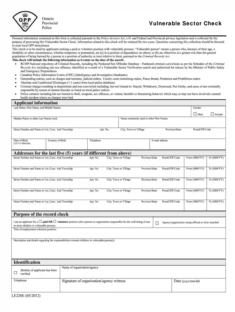 opp vulnerable sector check Preview on Page 1