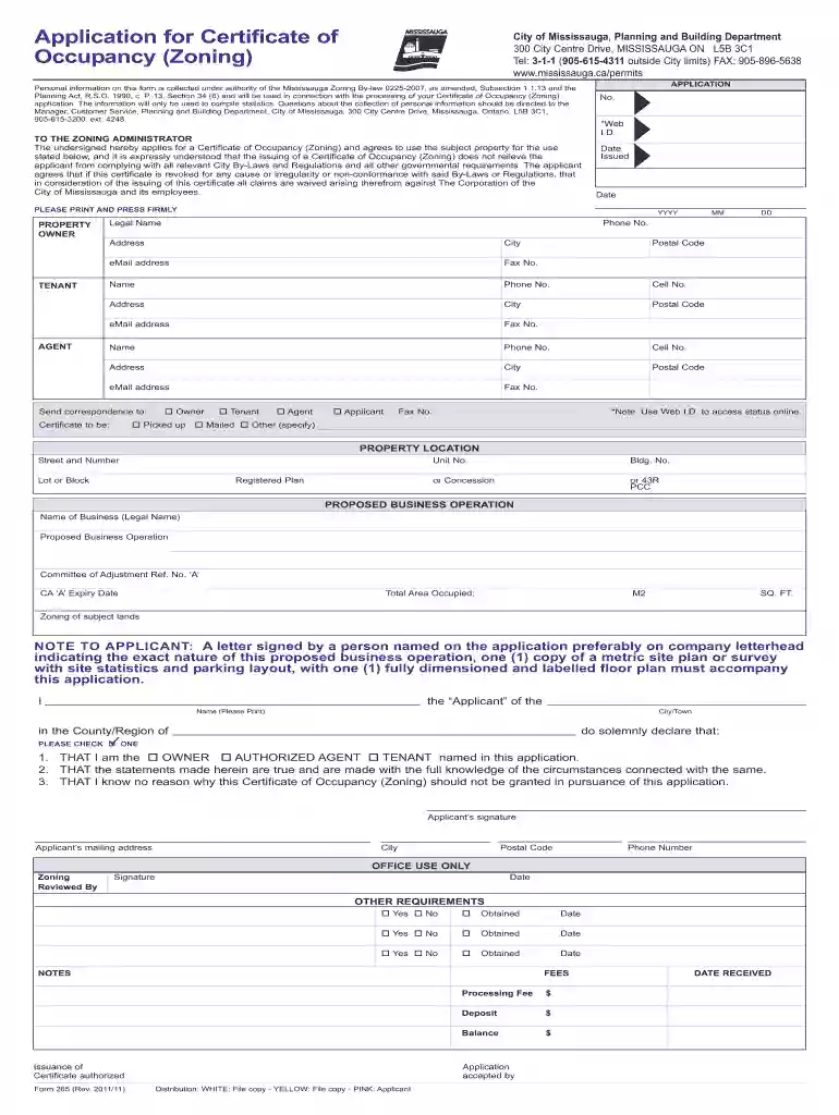 occupancy permit mississauga Preview on Page 1