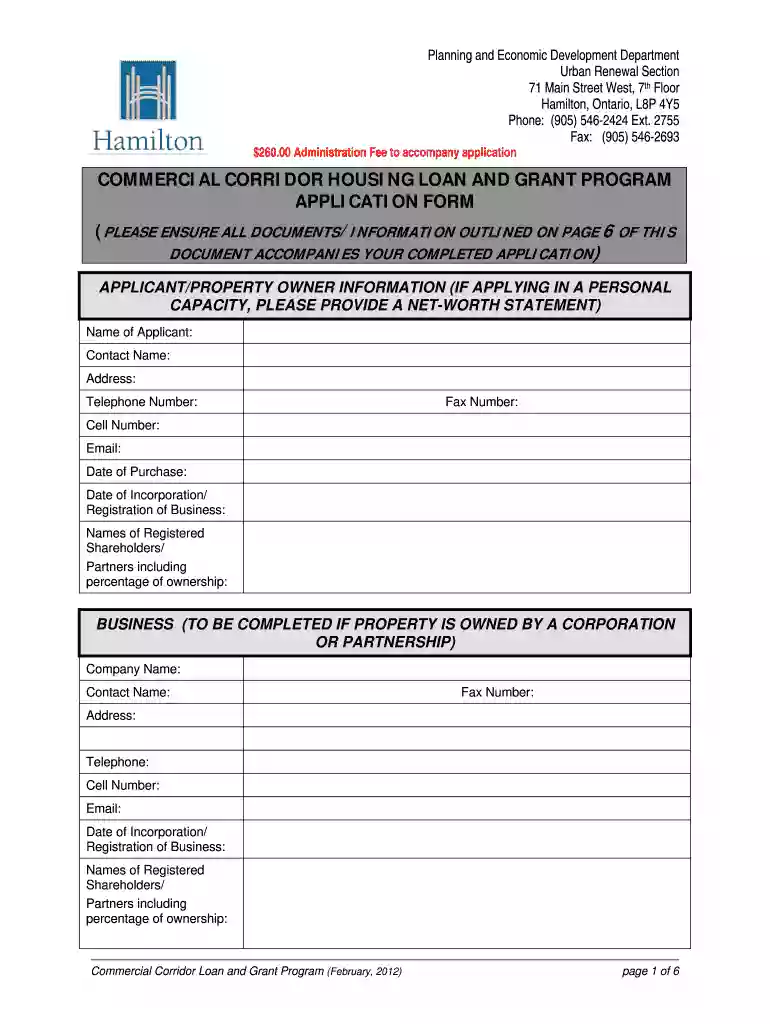 hamilton housing application Preview on Page 1