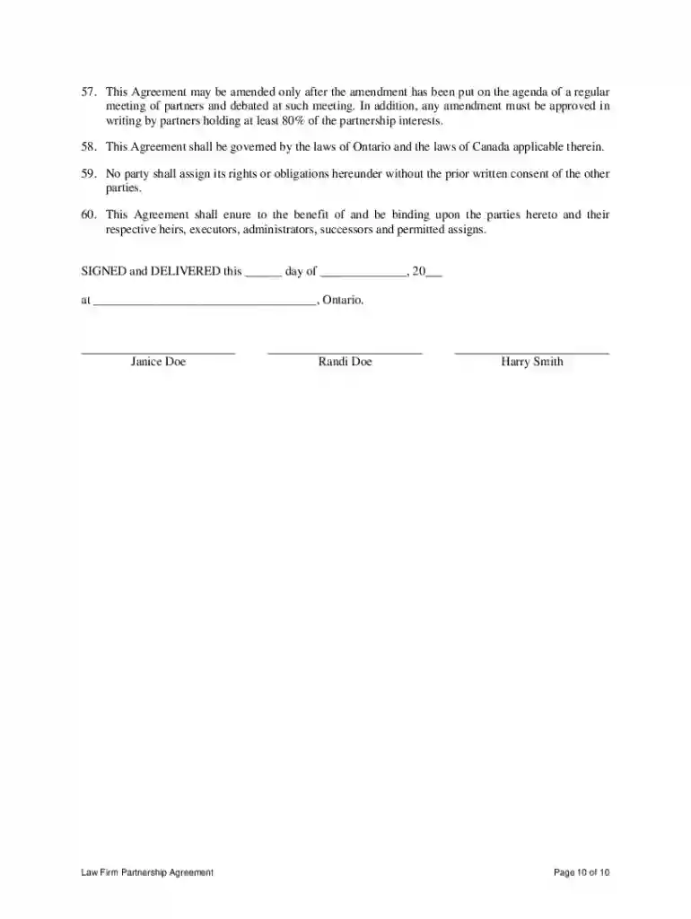 law firm partnership agreement doc Preview on Page 1