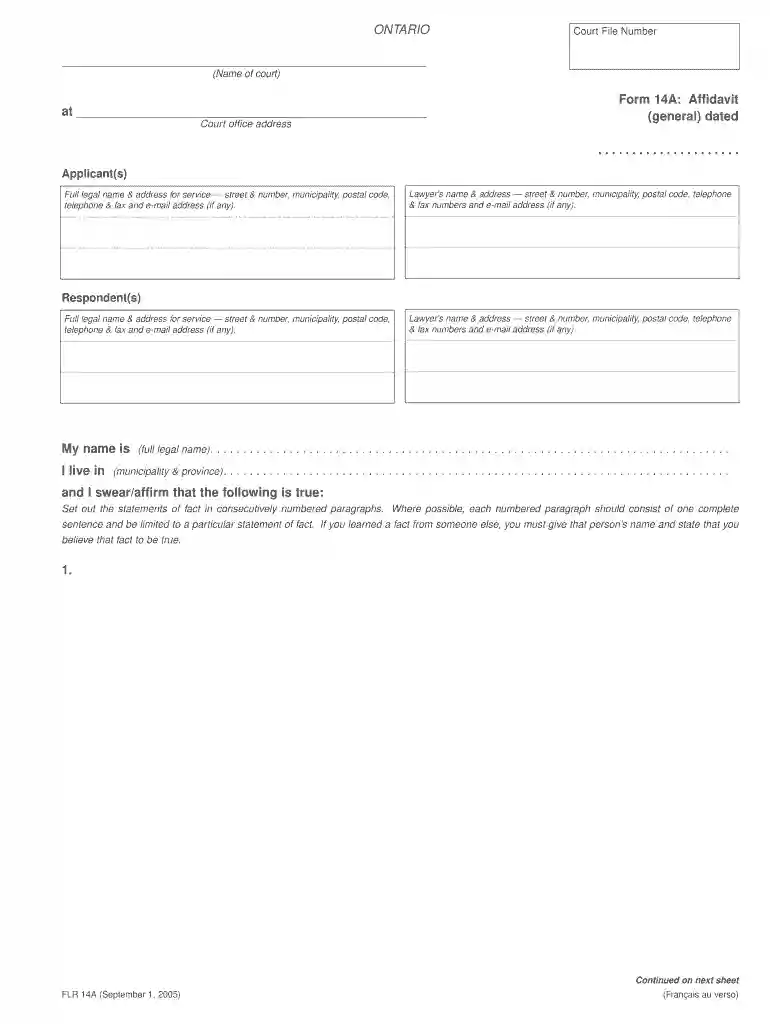 form 14a affidavit Preview on Page 1