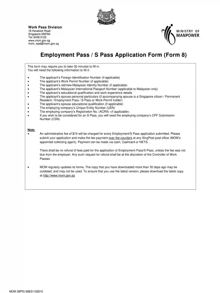 can i apply s pass myself Preview on Page 1