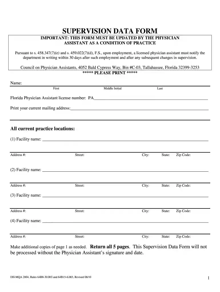 florida supervision Preview on Page 1