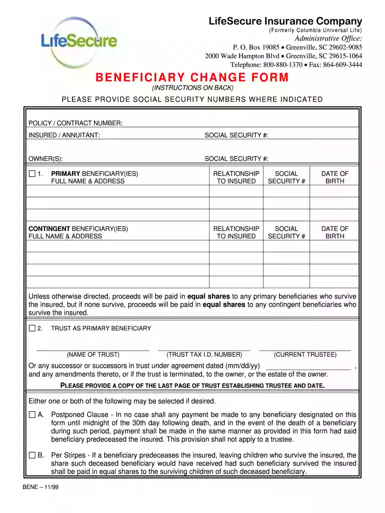 life secure insurance Preview on Page 1