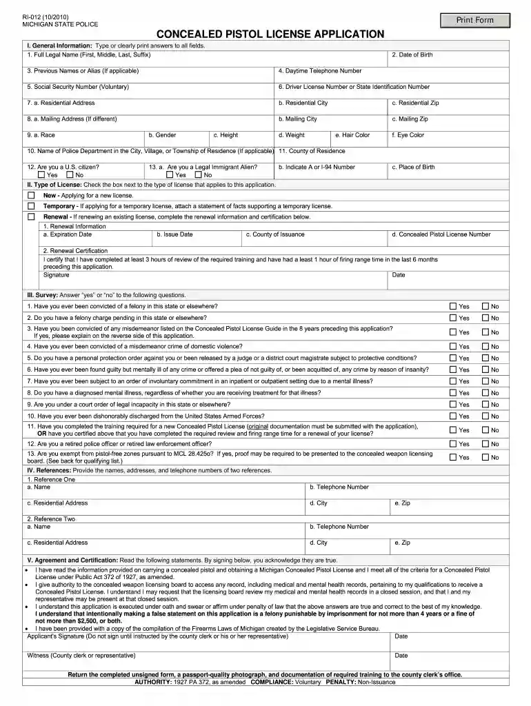 wv concealed carry permit renewal form Preview on Page 1