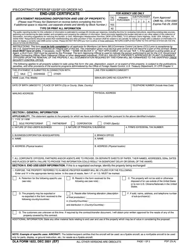 dla form for adults Preview on Page 1
