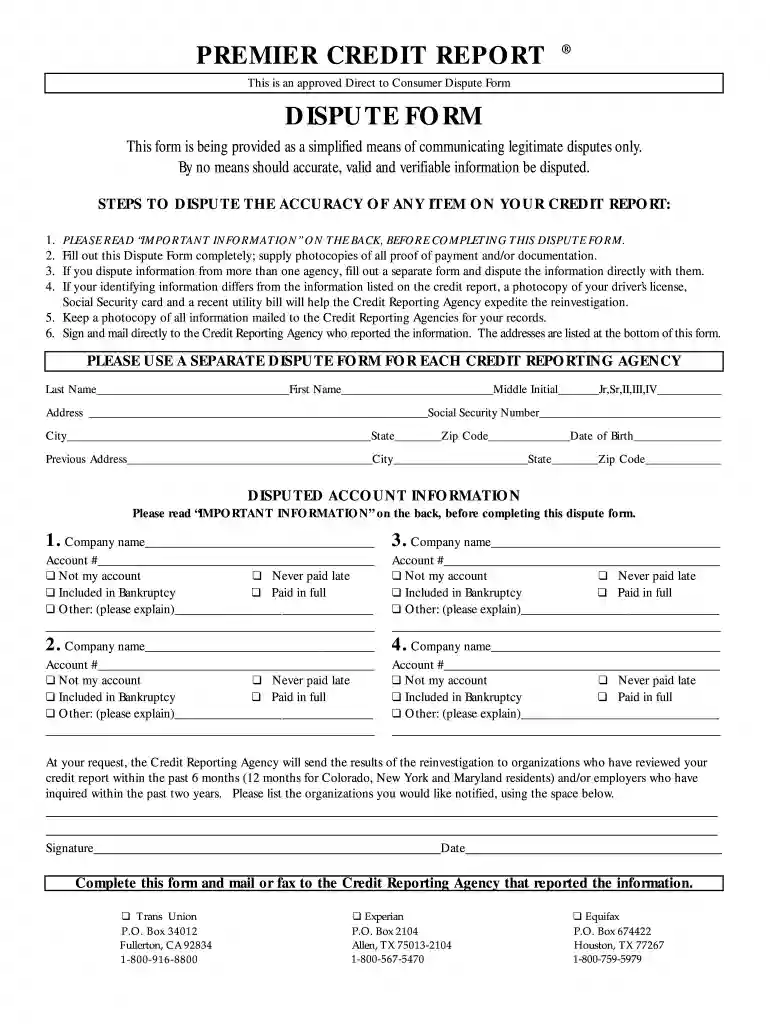 transunion dispute address Preview on Page 1