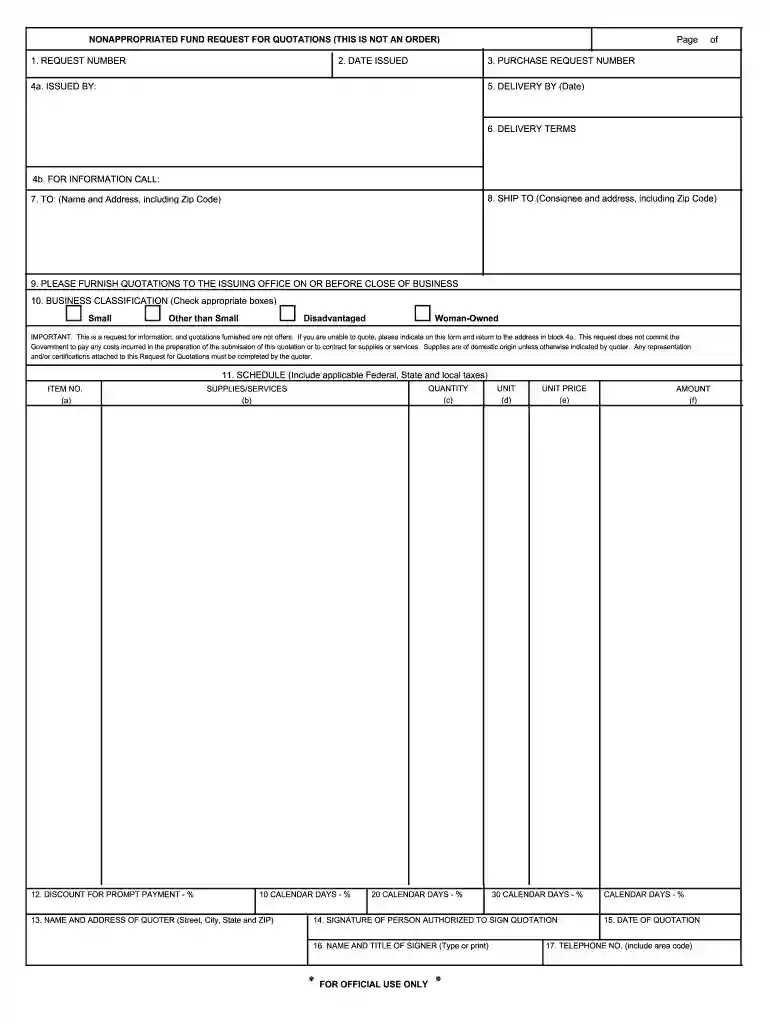 rfq full form Preview on Page 1