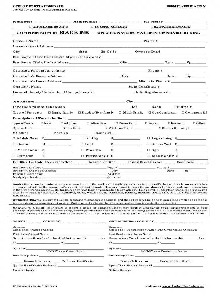 broward county permit application Preview on Page 1