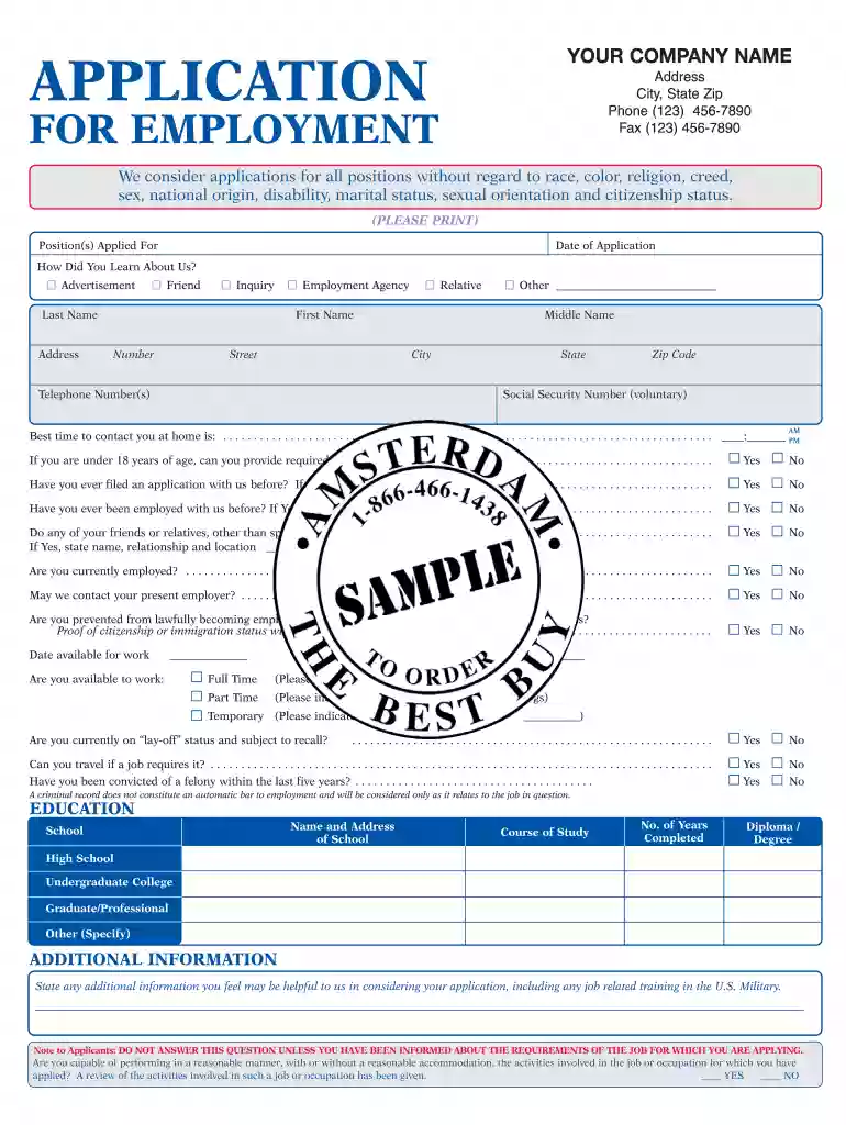 amsterdam forms Preview on Page 1