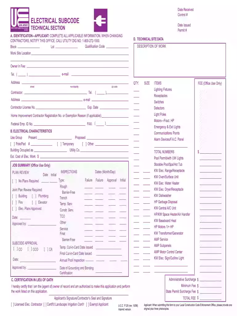 nj electrical license application Preview on Page 1