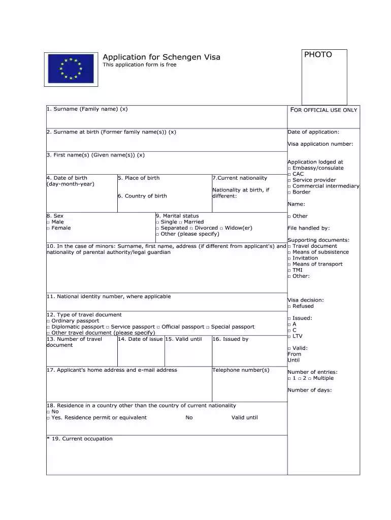 belgium visa sample Preview on Page 1