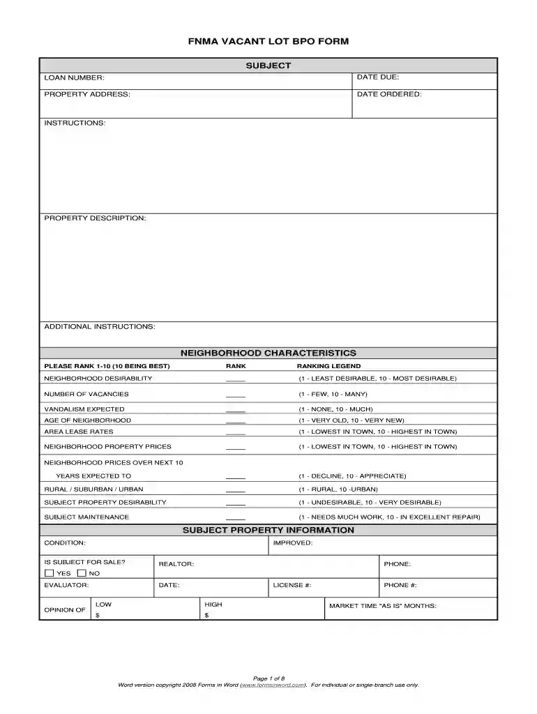 fannie mae bpo Preview on Page 1