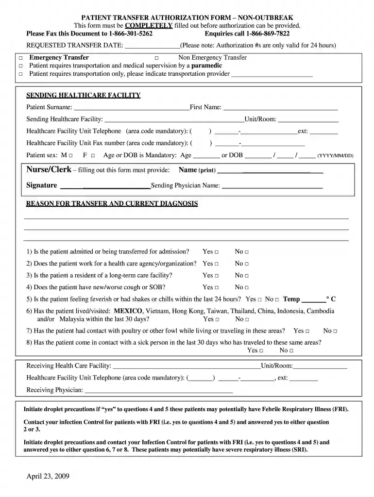 ptac transfer Preview on Page 1