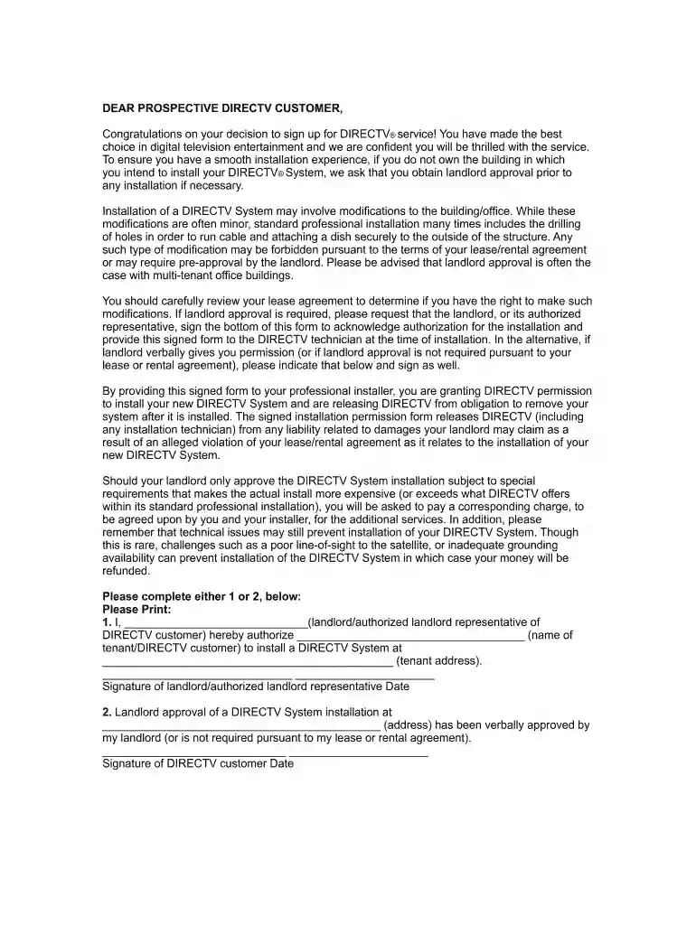 directv installation Preview on Page 1