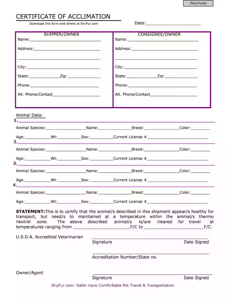 letter of acclimation Preview on Page 1